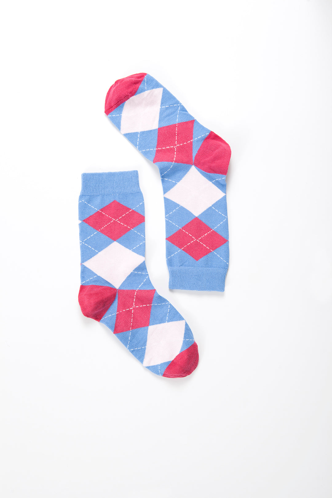 Women's Scarlet Blue Argyle Socks