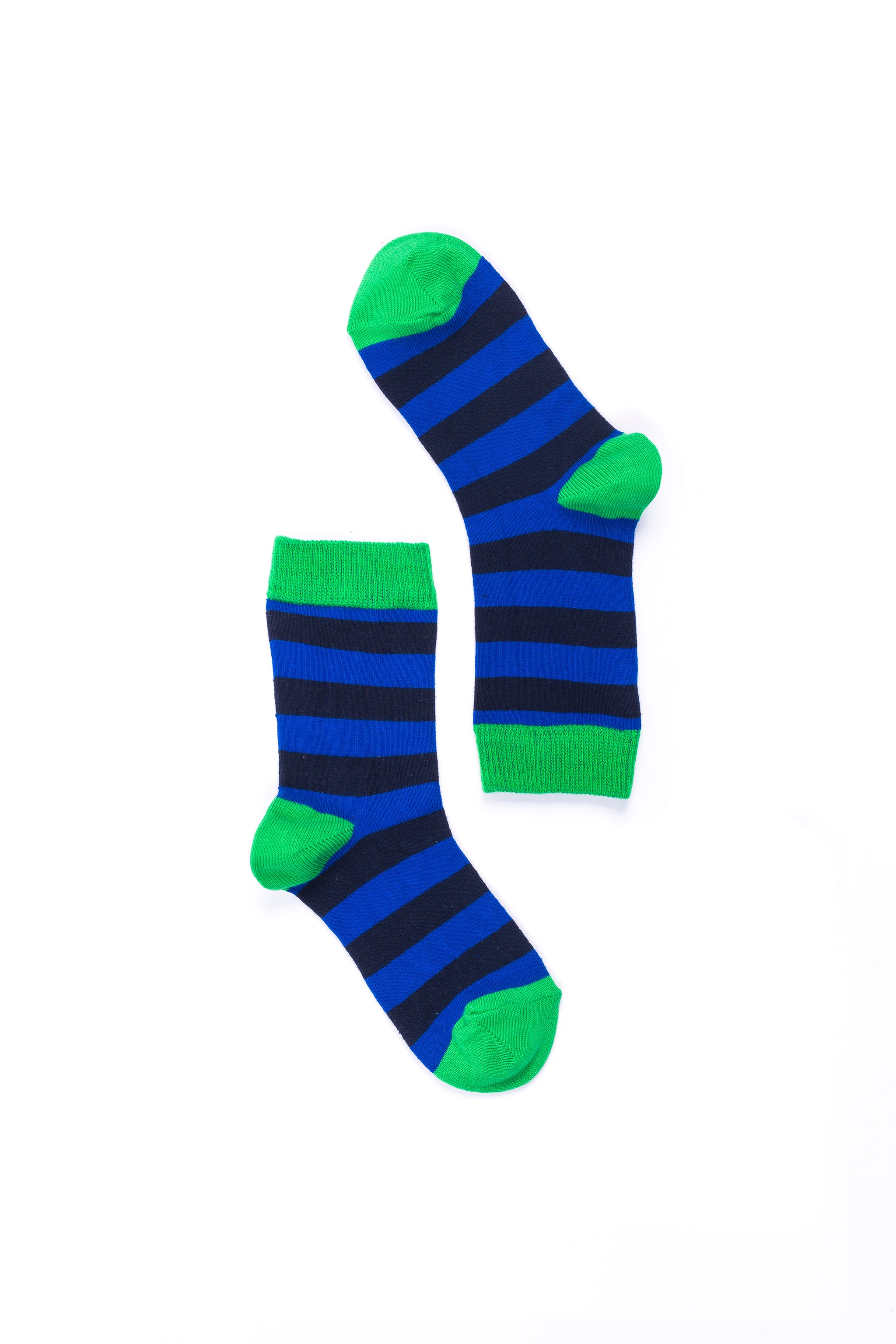Women's Navy Emerald Stripe Socks