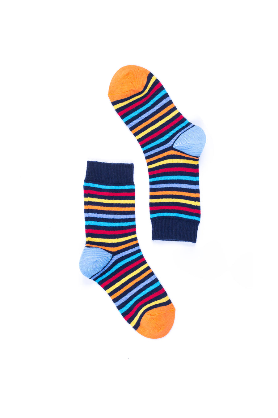 Women's Black Rainbow Stripe Socks