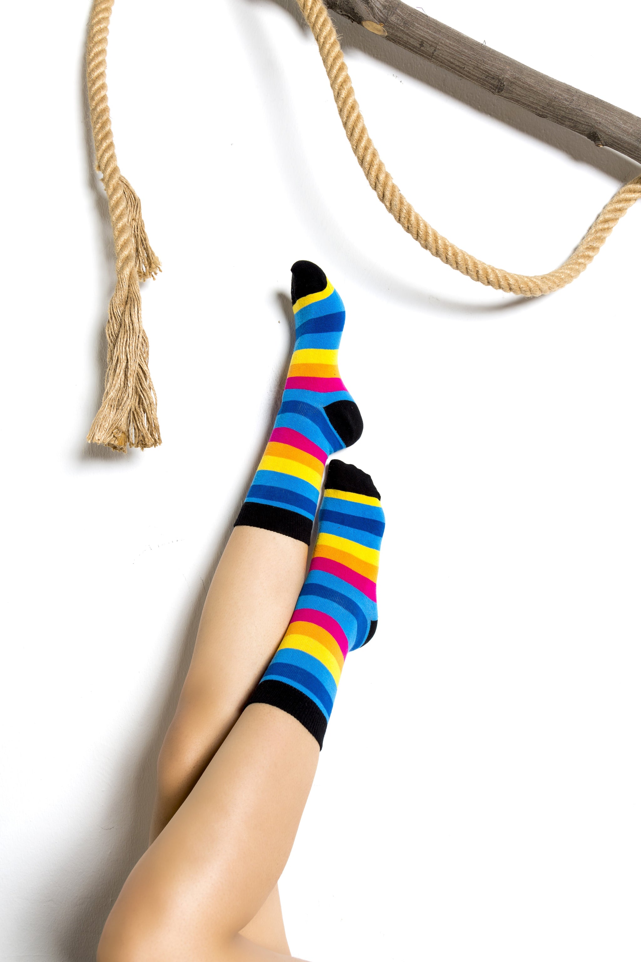 Women's Rainbow Stripe Socks