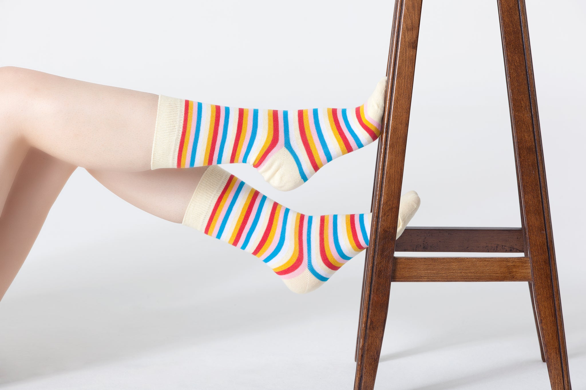Women's Eggnog Stripe Socks