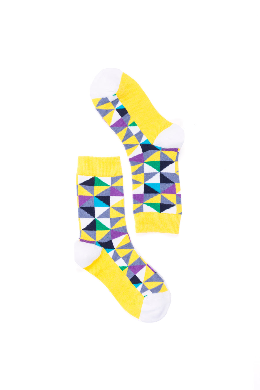Women's Yellow Triangle Socks
