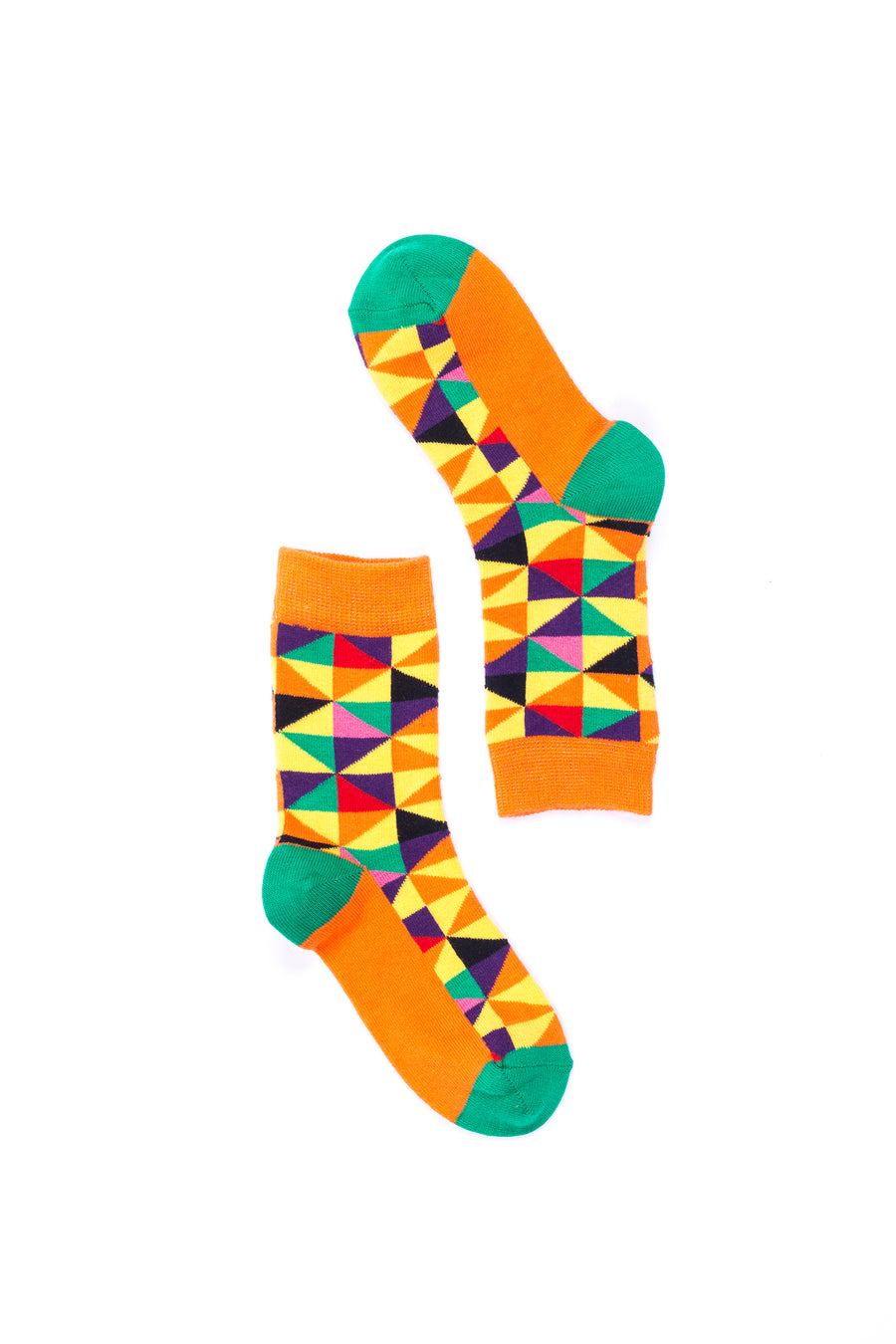 Women's Orange Triangle Socks
