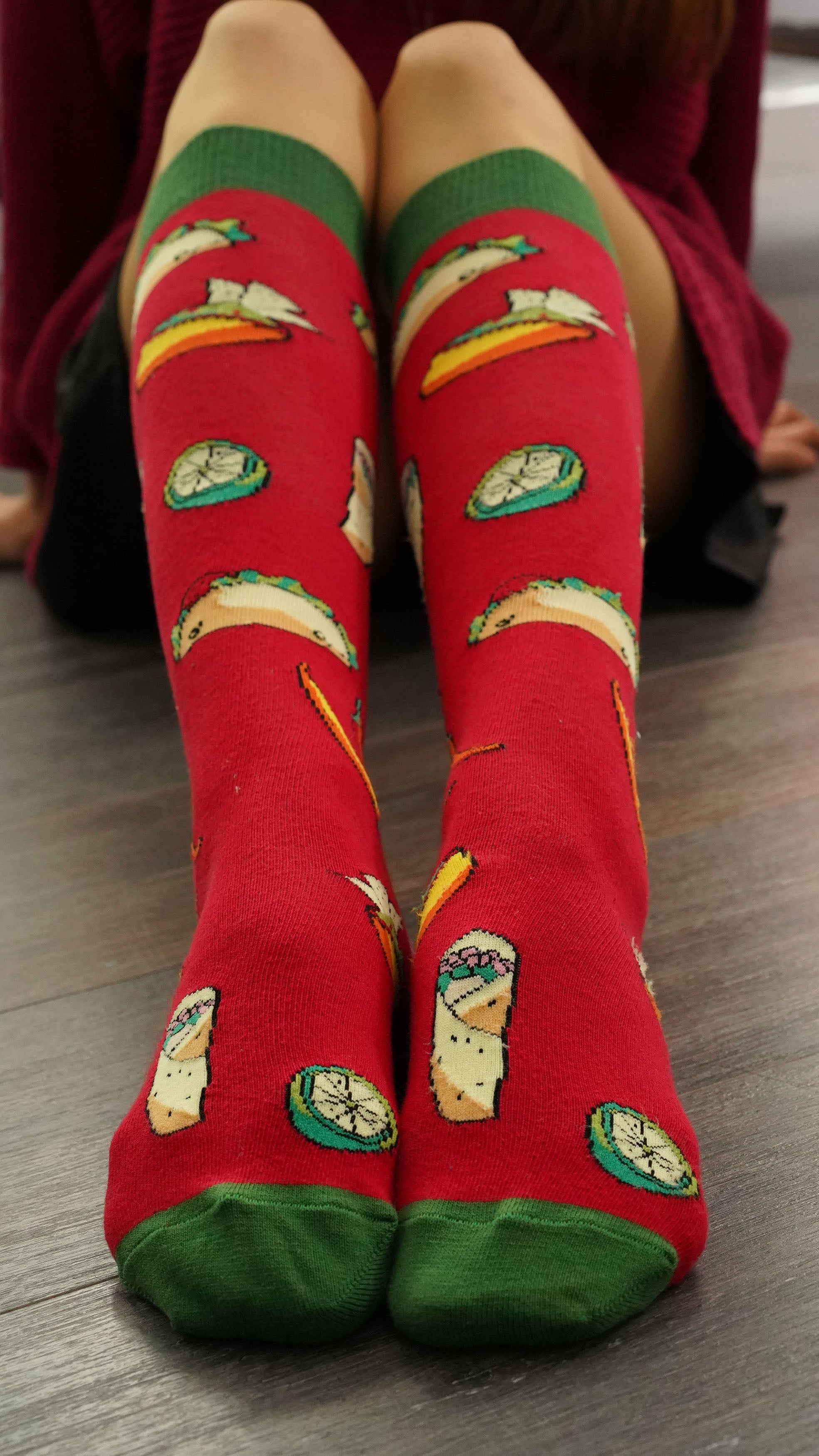 Women's Chili Tacos Knee High Socks