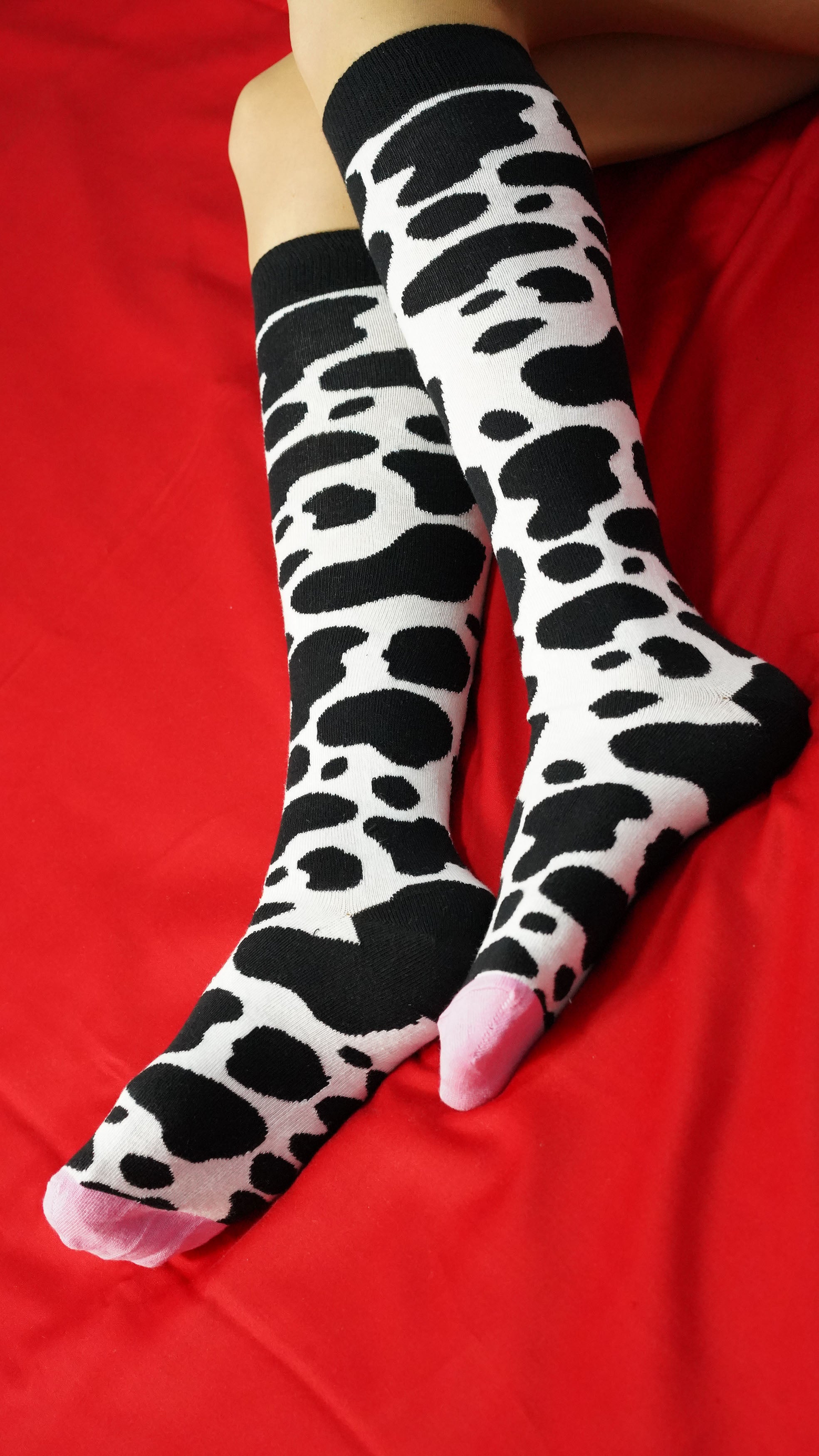 Women's Cow Knee High Socks