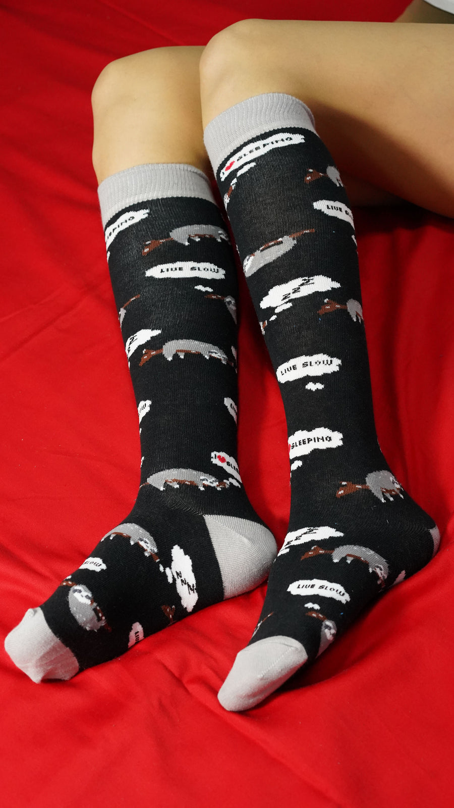 Women's Lazy Sloth Knee High Socks