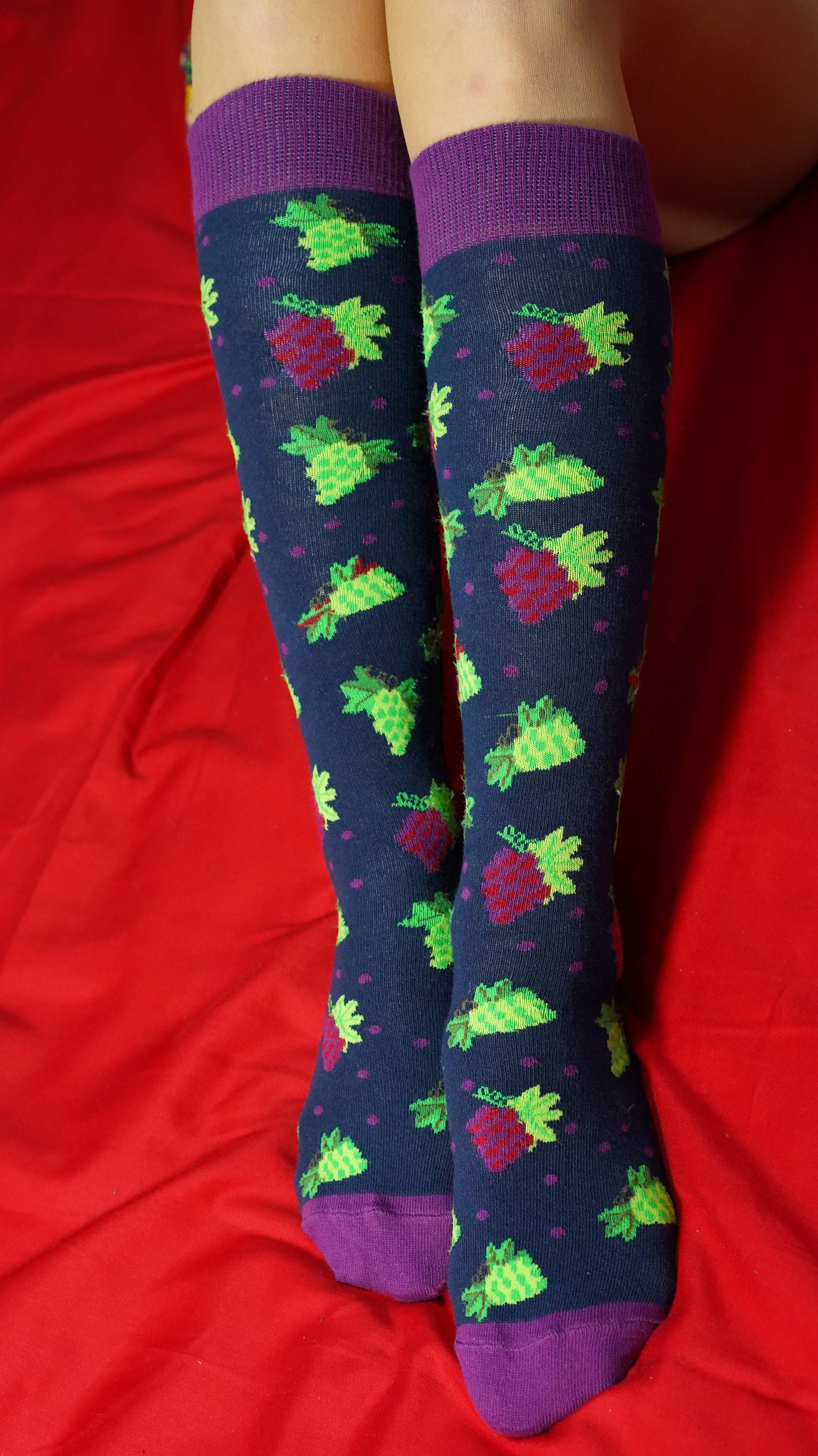 Women's Delightful Fruits Knee High Socks Set
