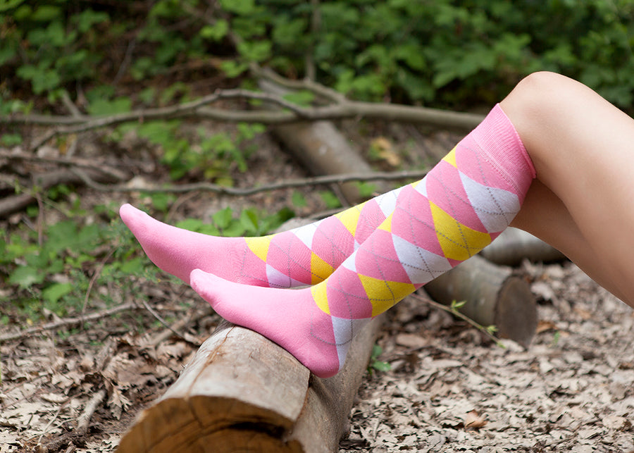 Women's Pink Candy Knee High Socks