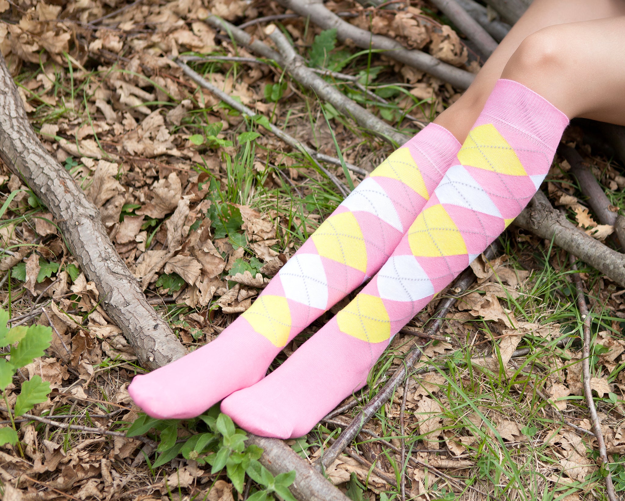 Women's Pink Candy Knee High Socks