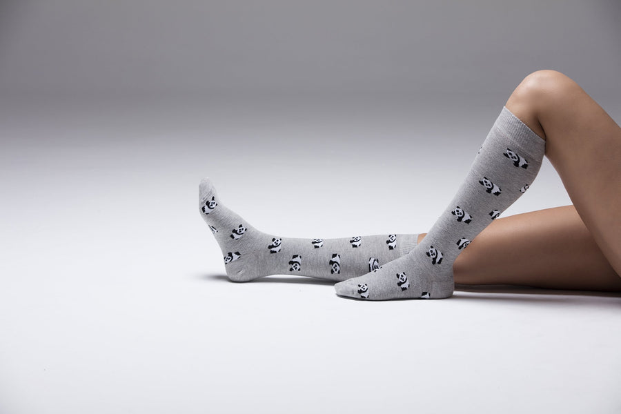Women's Panda Knee High Socks