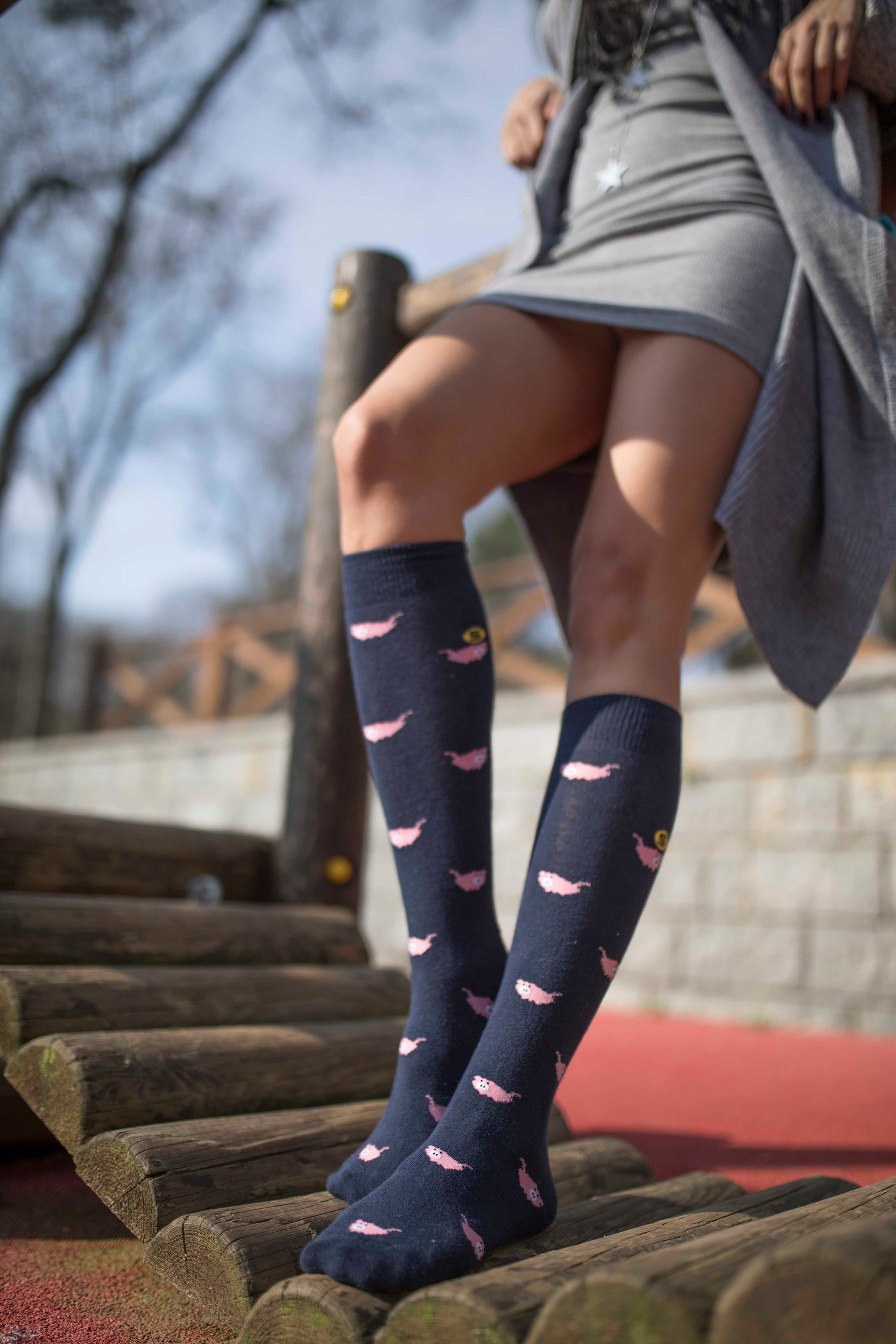 Women's Pig Knee High Socks
