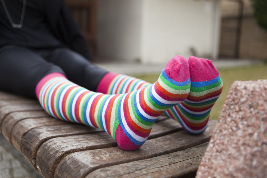 Women's Pink Blush Stripe Knee High Socks