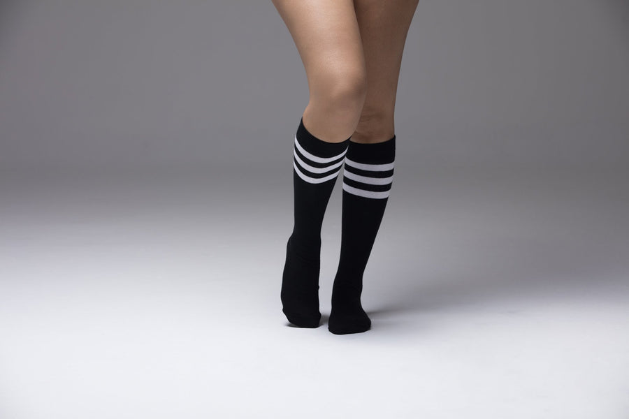 Women's Darkest Stripe Knee High Socks